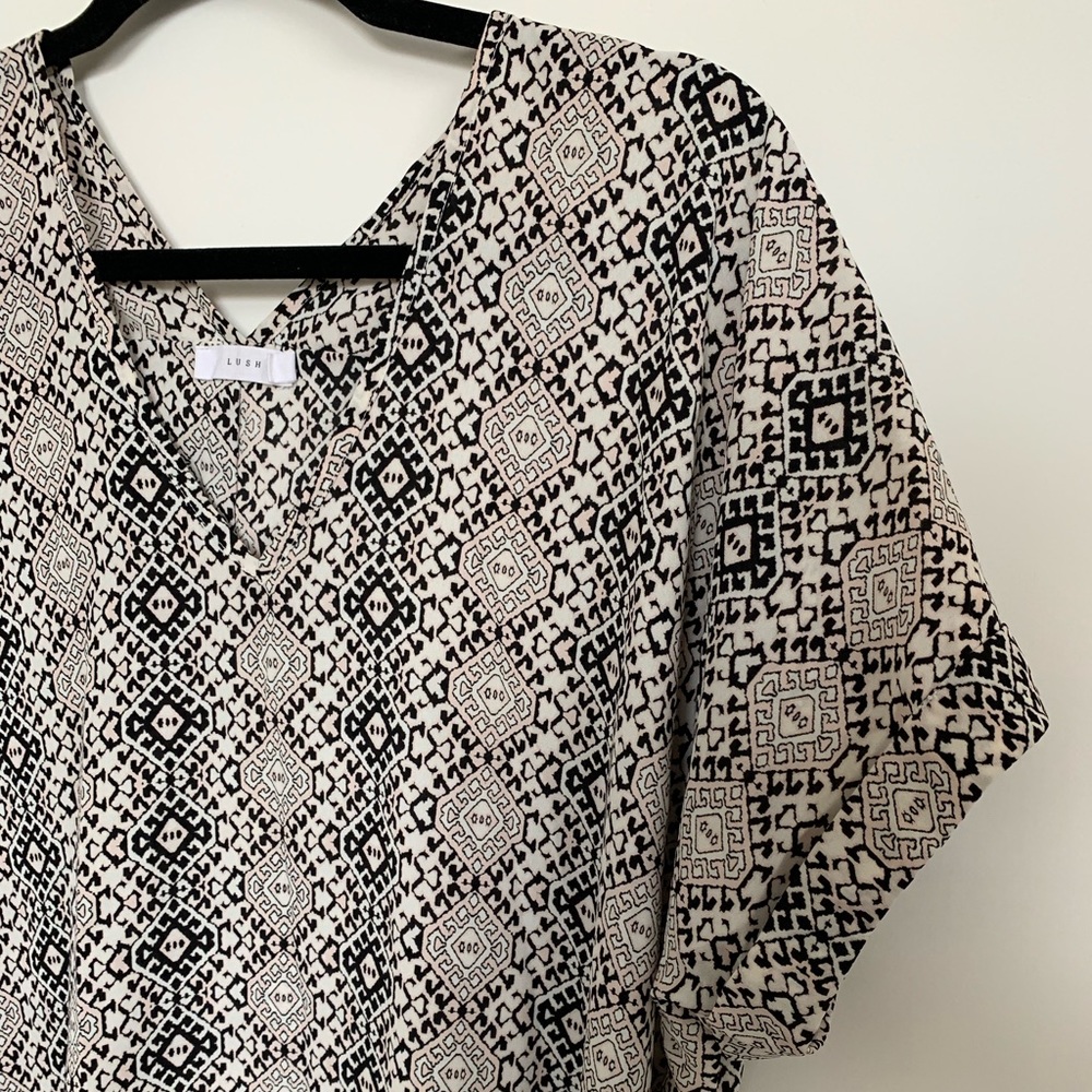 Lush Blouse with Aztec Print